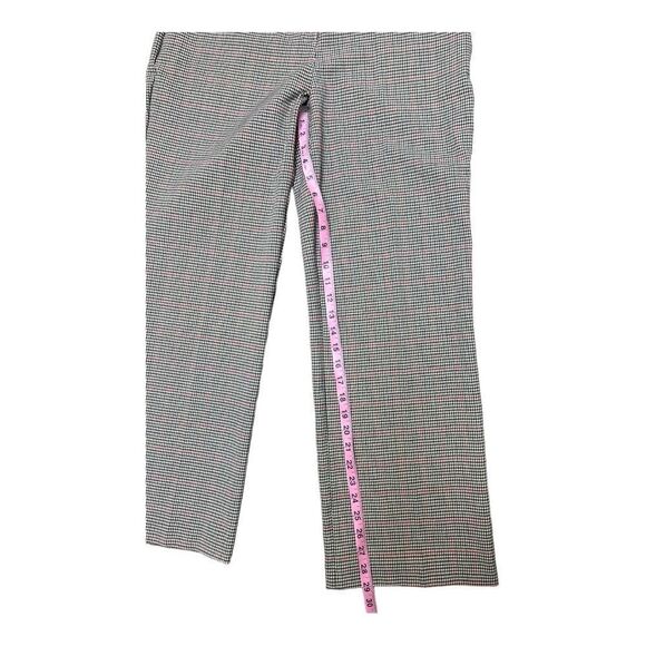 Talbots Black Red Houndstooth Trousers Office Career Classic Size 10P Preppy EUC - Picture 3 of 8